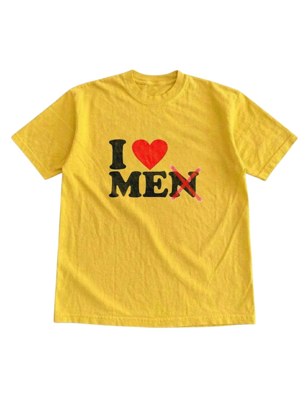 Gildan Yellow 'I love ME' Graphic Tee - Casual Shirt
